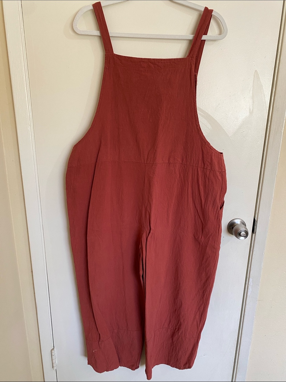 Rust Red Cotton Overalls - Picture 4 of 8